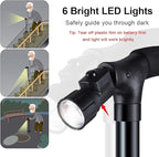 Foldable Walking Cane with LED Light